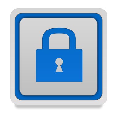 Beyaz arka plan üzerinde kare simgeyi koru