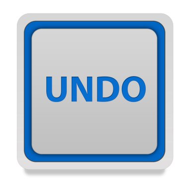 Beyaz arka plan üzerinde kare simgesini geri almak