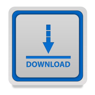 Beyaz arka plan üzerinde kare simgesini indirin