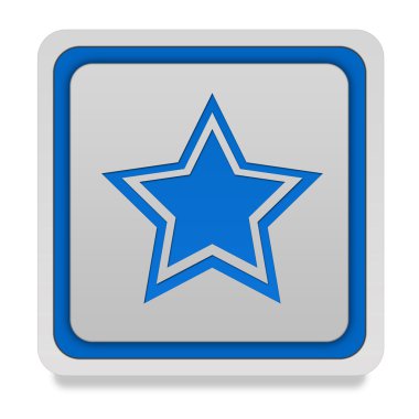 Beyaz arka plan üzerinde yıldız kare simgesi