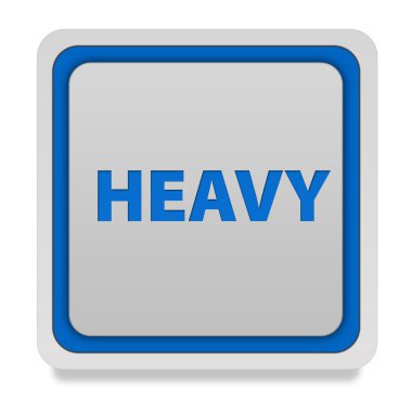 Beyaz arka plan üzerinde ağır kare simgesi