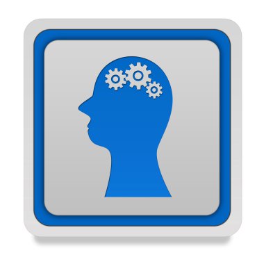 Kare simgesi beyaz arka plan üzerinde ayarlama