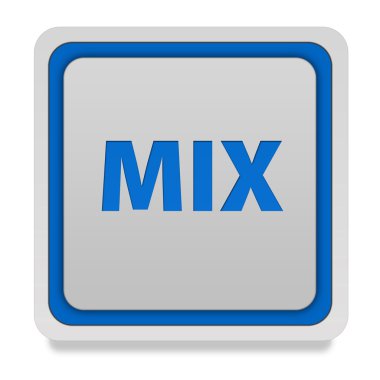 Beyaz arka plan üzerinde Mix kare simgesi