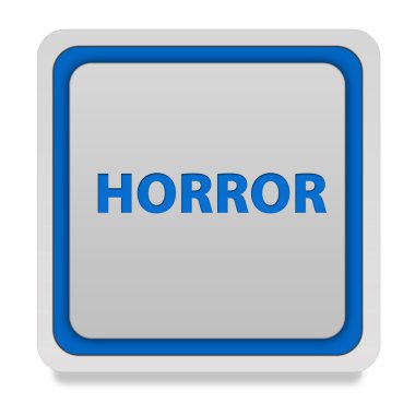 Beyaz arka plan üzerinde korku kare simgesi