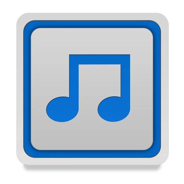 Music square icon on white background — Stock Photo, Image