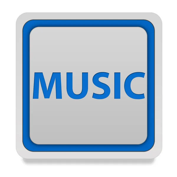Zene négyzet alakú ikon a fehér háttér — Stock Fotó