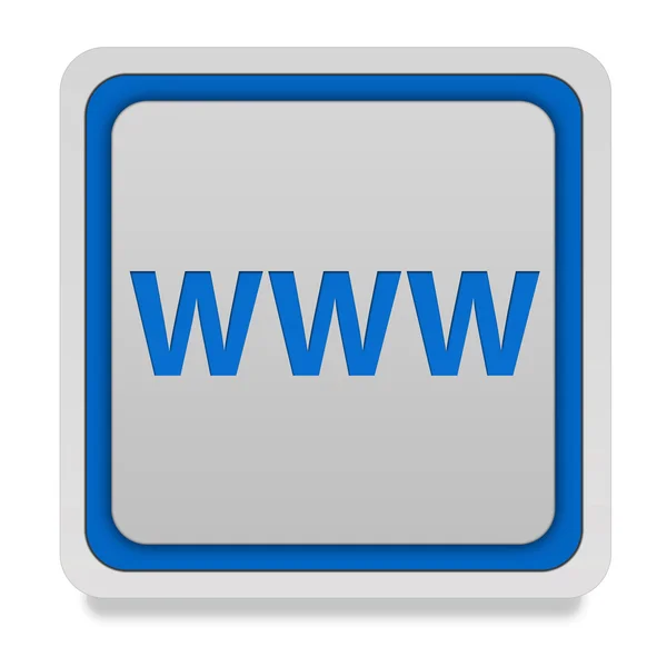 Www négyzet alakú ikon a fehér háttér — Stock Fotó