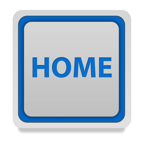 Home icona quadrata su sfondo bianco — Foto Stock