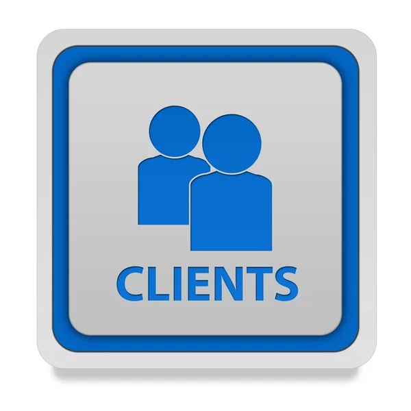 Client quadratische Symbol auf weißem Hintergrund — Stockfoto