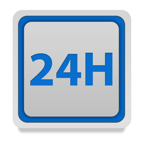 24 hours square icon on white background — Stock Photo, Image