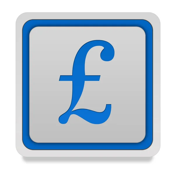 Pound square icon on white background — Stock Photo, Image