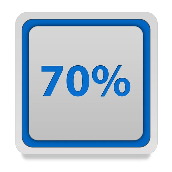 Hetven százaléka négyzet alakú ikon a fehér háttér — Stock Fotó