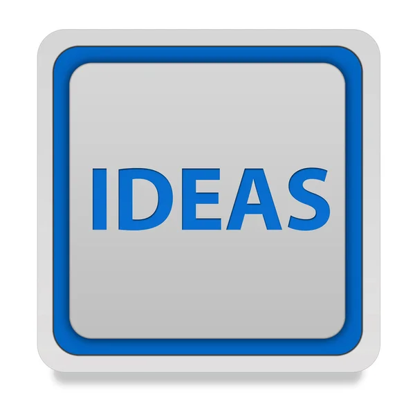 Ícone quadrado de ideias no fundo branco — Fotografia de Stock