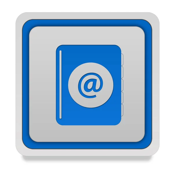 电子邮件在白色背景上的正方形图标 — 图库照片