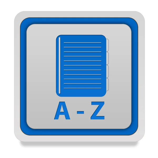 Квадратная иконка A-Z на белом фоне — стоковое фото