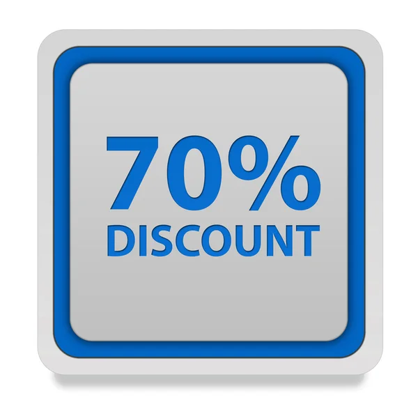 Discount seventy percent square icon on white background — Stock Photo, Image