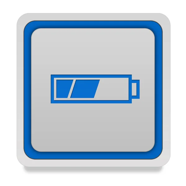 Batterie quadratisches Symbol auf weißem Hintergrund — Stockfoto