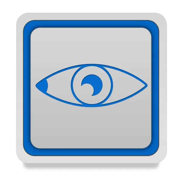 Icono cuadrado de ojo sobre fondo blanco —  Fotos de Stock