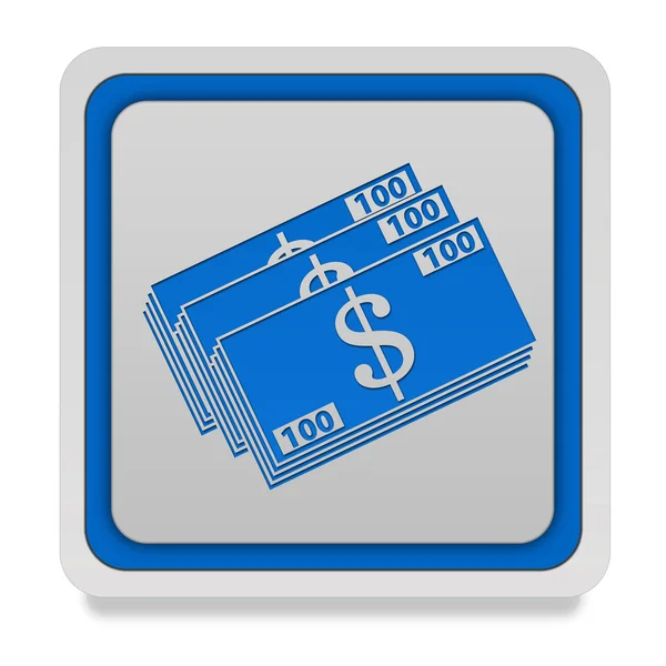 Money square icon on white background — Stock Photo, Image