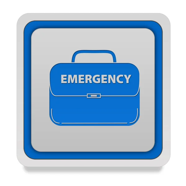 Emergency square icon on white background — Stock Photo, Image