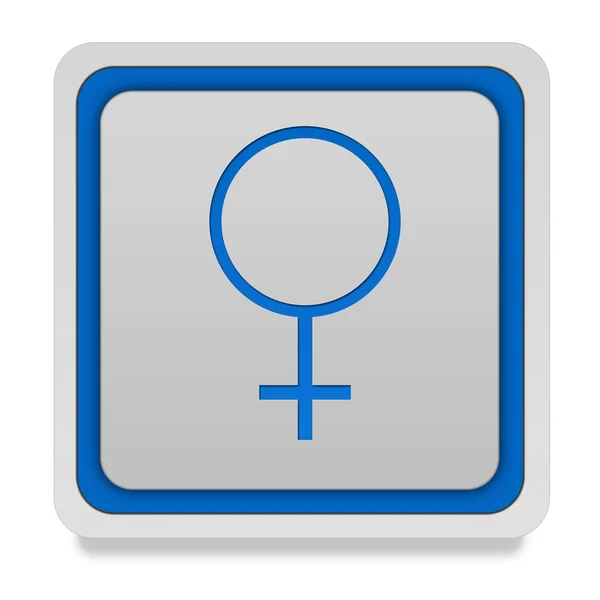 Icono cuadrado femenino sobre fondo blanco —  Fotos de Stock