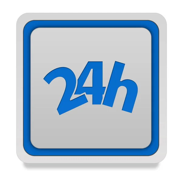 24 hours square icon on white background — Stock Photo, Image