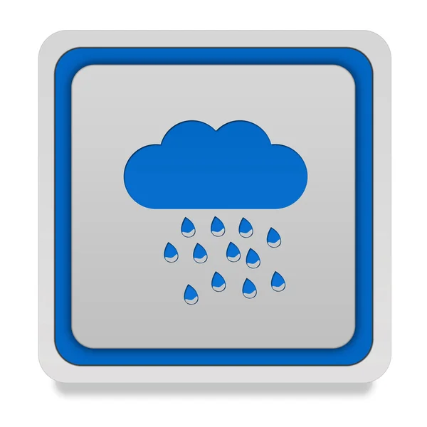 Rain square icon on white background — Stock Photo, Image