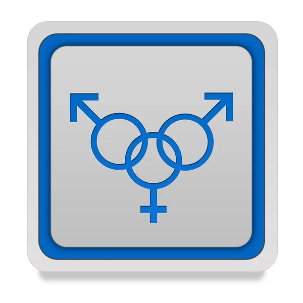 Sexuality square icon on white background — Stock Photo, Image