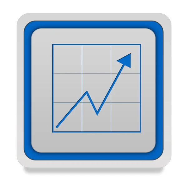 Dane analizy ikona kwadrat na białym tle — Zdjęcie stockowe