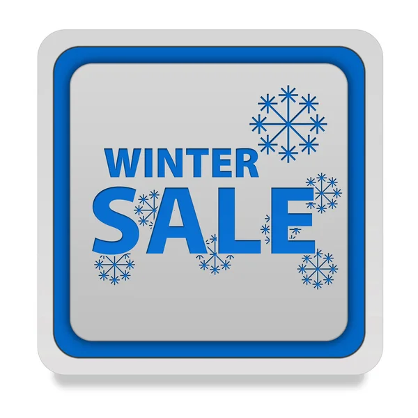 Winterschlussverkauf quadratische Symbol auf weißem Hintergrund — Stockfoto