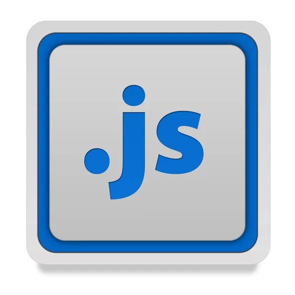 .js square icon on white background — Stock Photo, Image