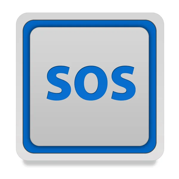 SOS square icon on white background — Stock Photo, Image
