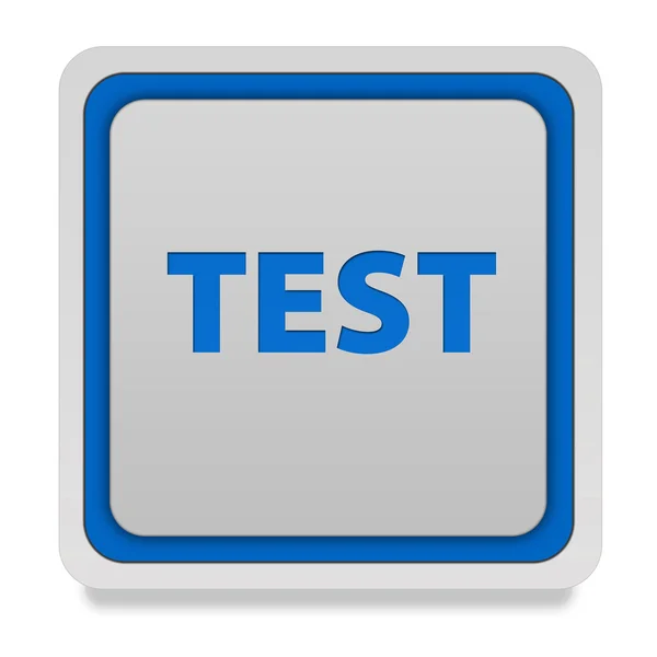 Test vierkante pictogram op witte achtergrond — Stockfoto