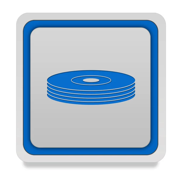 CD-vierkante pictogram op witte achtergrond — Stockfoto