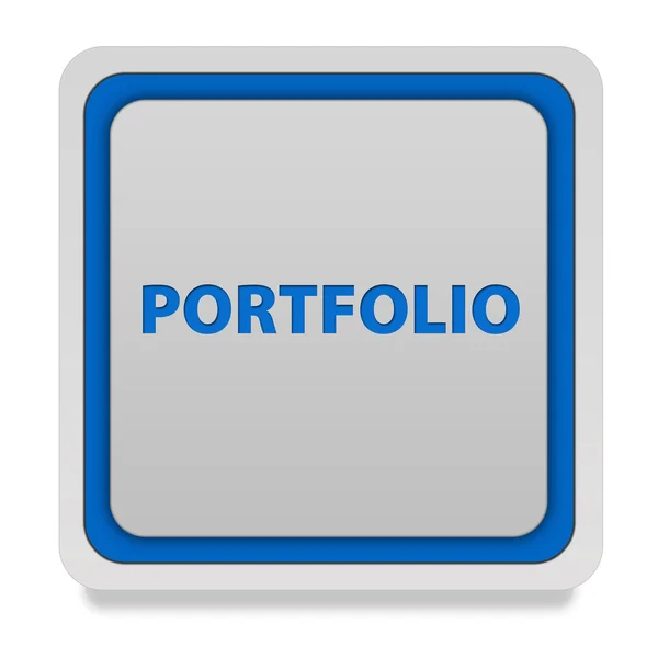 Porfolio icona quadrata su sfondo bianco — Foto Stock