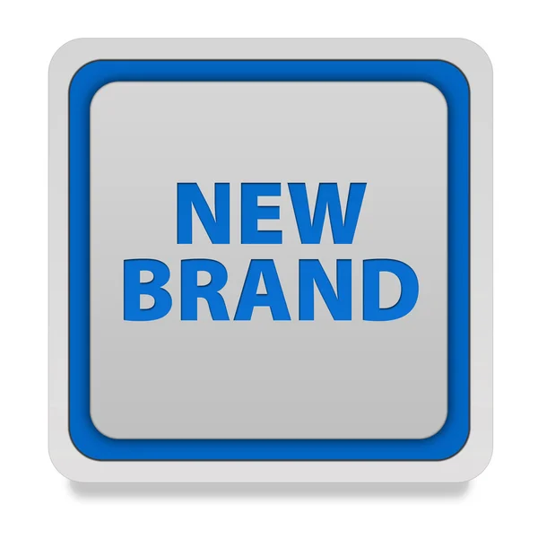 Новый иконка квадрата бренда на белом фоне — стоковое фото