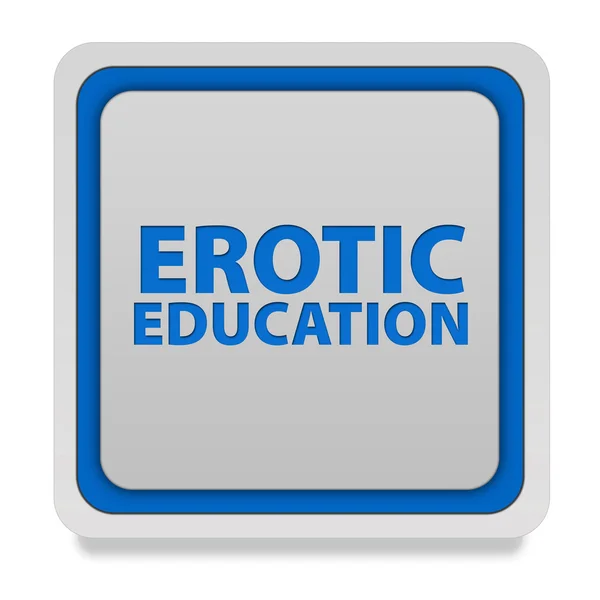 Erotic Education square icon on white background — Stock Photo, Image