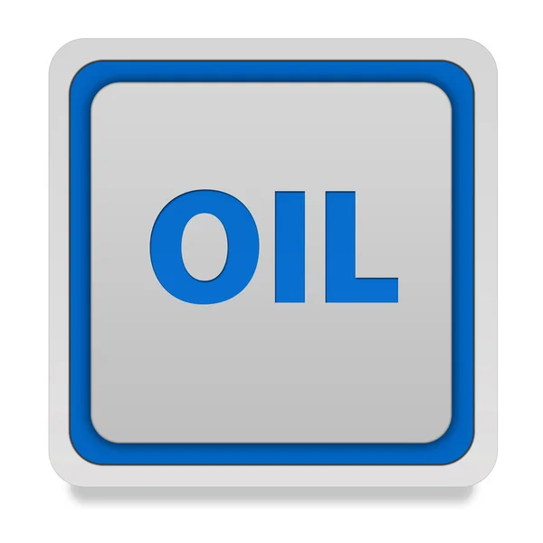 Ícone quadrado de óleo no fundo branco — Fotografia de Stock