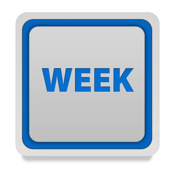 Semana ícone quadrado no fundo branco — Fotografia de Stock