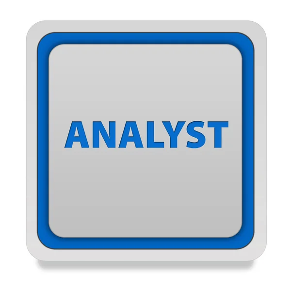 Analyst quadratische Symbol auf weißem Hintergrund — Stockfoto