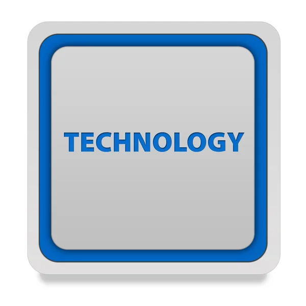 Technologie vierkante pictogram op witte achtergrond — Stockfoto