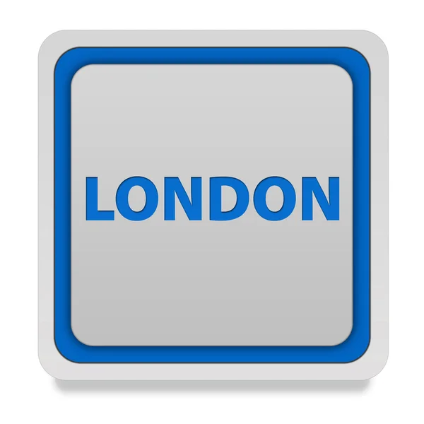 Λονδίνο τετράγωνο εικονίδιο σε άσπρο φόντο — Φωτογραφία Αρχείου
