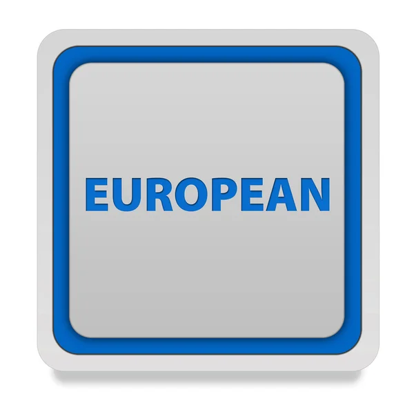 Europeiska fyrkantiga ikonen på vit bakgrund — Stockfoto