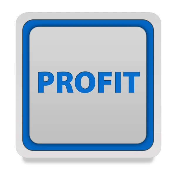 Profit square icon on white background — Stock Photo, Image