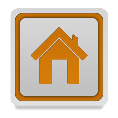 Beyaz arka plan üzerinde ev kare simgesini