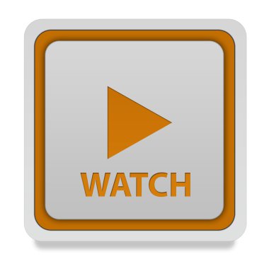 Beyaz arka plan üzerinde kare simge izle