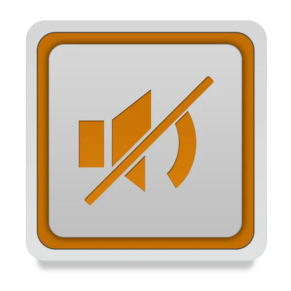 Mute square icon on white background — Stock Photo, Image