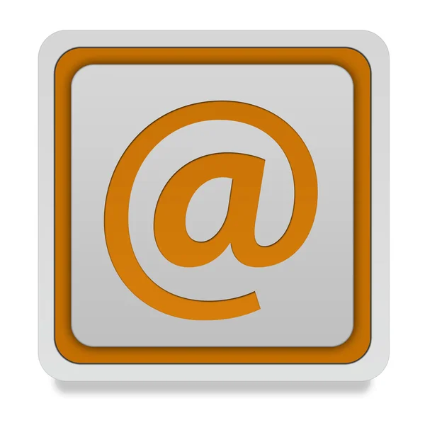 E-posta kare simgesi beyaz arka plan üzerinde — Stok fotoğraf