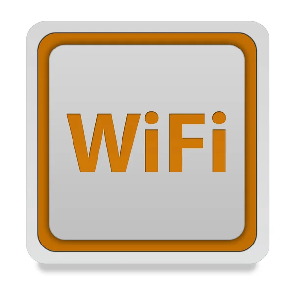 Čtvercová ikona WiFi na bílém pozadí — Stock fotografie