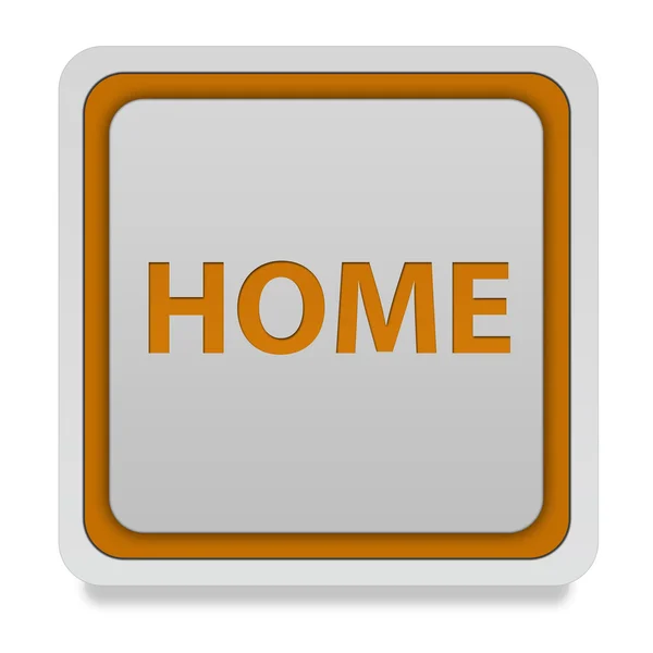 Home square icon on white background — Stock Photo, Image